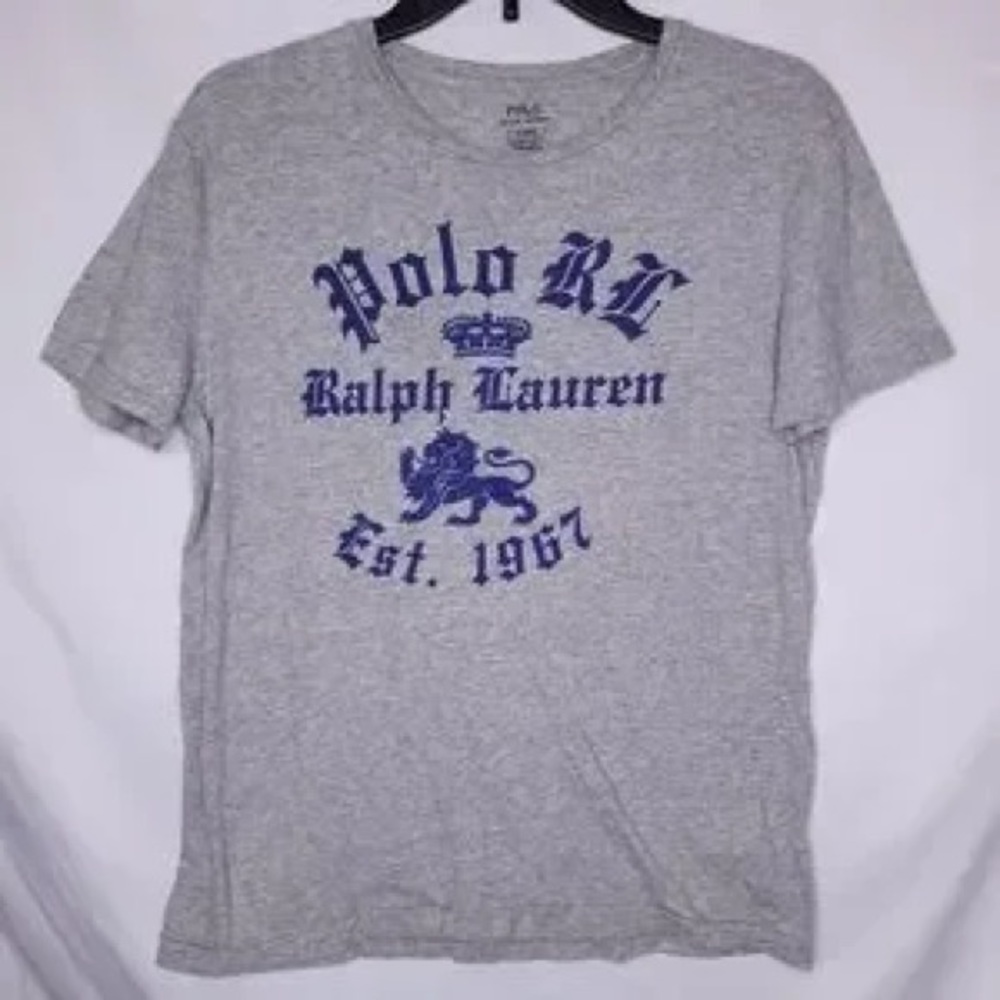 POLO RALPH LAUREN Women’s Grey Lion Crest Slim Fit T-Shirt Women’s Size  XL